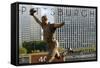 Pittsburgh, Pennsylvania - Bill Mazeroski Statue-Lantern Press-Framed Stretched Canvas