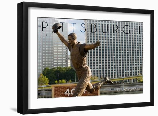 Pittsburgh, Pennsylvania - Bill Mazeroski Statue-Lantern Press-Framed Art Print