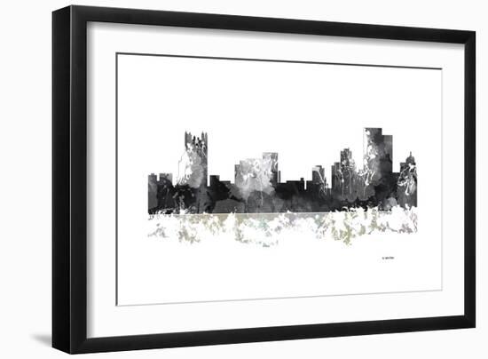 Pittsburgh Pennsylvania BW 1-Marlene Watson-Framed Giclee Print