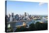 Pittsburgh, Pennsylvania, Downtown City and Rivers at Golden Triangle-Bill Bachmann-Stretched Canvas