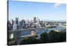 Pittsburgh, Pennsylvania, Downtown City and Rivers at Golden Triangle-Bill Bachmann-Stretched Canvas