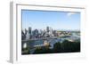 Pittsburgh, Pennsylvania, Downtown City and Rivers at Golden Triangle-Bill Bachmann-Framed Photographic Print