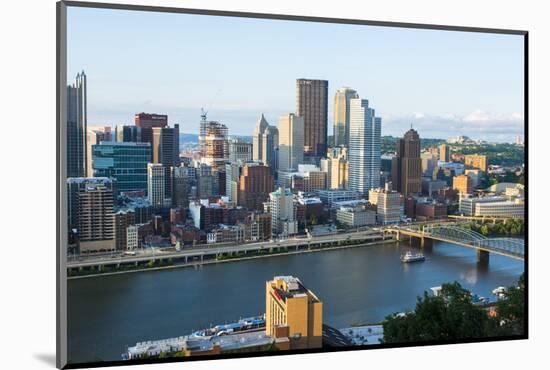 Pittsburgh, Pennsylvania, Downtown City and Rivers at Golden Triangle-Bill Bachmann-Mounted Photographic Print