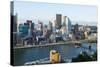 Pittsburgh, Pennsylvania, Downtown City and Rivers at Golden Triangle-Bill Bachmann-Stretched Canvas