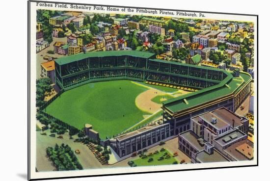 Pittsburgh, Pennsylvania - Forbes Field, Schenley Park View-Lantern Press-Mounted Art Print