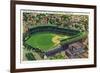 Pittsburgh, Pennsylvania - Forbes Field, Schenley Park View-Lantern Press-Framed Art Print