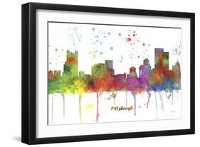 Pittsburgh Pennsylvania MCLR-Marlene Watson-Framed Premium Giclee Print