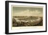 Pittsburgh, Pennsylvania - Panoramic Map-Lantern Press-Framed Art Print