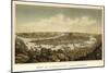 Pittsburgh, Pennsylvania - Panoramic Map-Lantern Press-Mounted Art Print