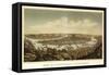 Pittsburgh, Pennsylvania - Panoramic Map-Lantern Press-Framed Stretched Canvas