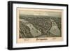 Pittsburgh, Pennsylvania - Panoramic Map-Lantern Press-Framed Art Print