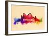 Pittsburgh, Pennsylvania - Skyline Abstract-Lantern Press-Framed Art Print