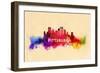 Pittsburgh, Pennsylvania - Skyline Abstract-Lantern Press-Framed Art Print