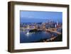 Pittsburgh, Pennsylvania, Skyline from Mt Washington of Downtown City-Bill Bachmann-Framed Premium Photographic Print