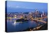 Pittsburgh, Pennsylvania, Skyline from Mt Washington of Downtown City-Bill Bachmann-Stretched Canvas
