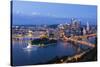 Pittsburgh, Pennsylvania, Skyline from Mt Washington of Downtown City-Bill Bachmann-Stretched Canvas