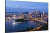 Pittsburgh, Pennsylvania, Skyline from Mt Washington of Downtown City-Bill Bachmann-Stretched Canvas