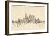 Pittsburgh Pennsylvania Skyline Sheet Music Citysc-Michael Tompsett-Framed Art Print