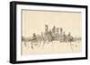 Pittsburgh Pennsylvania Skyline Sheet Music Citysc-Michael Tompsett-Framed Art Print