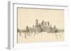 Pittsburgh Pennsylvania Skyline Sheet Music Citysc-Michael Tompsett-Framed Art Print