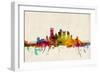 Pittsburgh Pennsylvania Skyline-Michael Tompsett-Framed Art Print