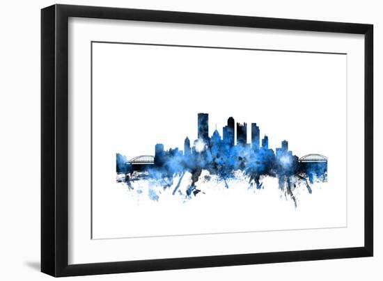 Pittsburgh Pennsylvania Skyline-Michael Tompsett-Framed Art Print