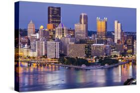 Pittsburgh, Pennsylvania, USA at Twilight.-SeanPavonePhoto-Stretched Canvas