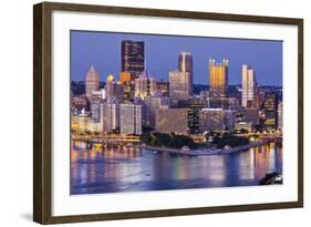 Pittsburgh, Pennsylvania, USA at Twilight.-SeanPavonePhoto-Framed Photographic Print