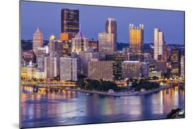 Pittsburgh, Pennsylvania, USA at Twilight.-SeanPavonePhoto-Mounted Photographic Print
