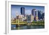 Pittsburgh, Pennsylvania, USA Daytime Downtown Scene over the Allegheny River.-SeanPavonePhoto-Framed Photographic Print
