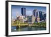 Pittsburgh, Pennsylvania, USA Daytime Downtown Scene over the Allegheny River.-SeanPavonePhoto-Framed Photographic Print
