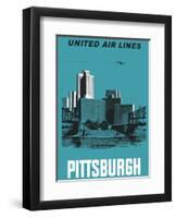 Pittsburgh, Pennsylvania USA - United Air Lines-Alf Maggee-Framed Art Print