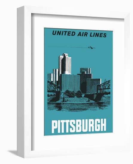 Pittsburgh, Pennsylvania USA - United Air Lines-Alf Maggee-Framed Art Print