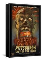 Pittsburgh, Pennsylvania - Zombie Day of the Dead-Lantern Press-Framed Stretched Canvas