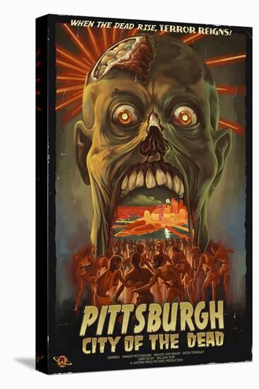 Pittsburgh, Pennsylvania - Zombie Day of the Dead-Lantern Press-Stretched Canvas
