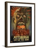 Pittsburgh, Pennsylvania - Zombie Day of the Dead-Lantern Press-Framed Art Print
