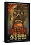 Pittsburgh, Pennsylvania - Zombie Day of the Dead-Lantern Press-Framed Stretched Canvas