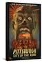 Pittsburgh, Pennsylvania - Zombie Day of the Dead-Lantern Press-Framed Stretched Canvas