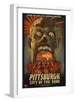 Pittsburgh, Pennsylvania - Zombie Day of the Dead-Lantern Press-Framed Art Print