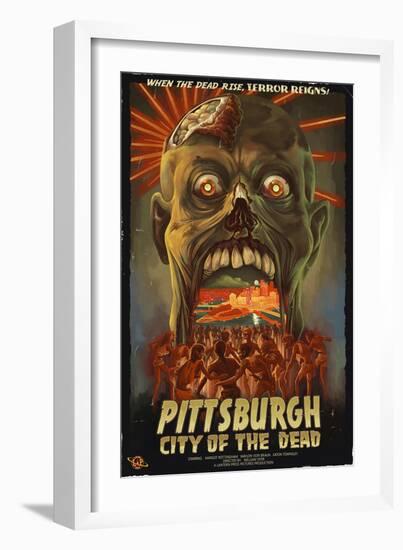 Pittsburgh, Pennsylvania - Zombie Day of the Dead-Lantern Press-Framed Art Print