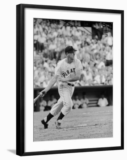 Pittsburgh Pirates' First Baseman Dale Long in Action-null-Framed Premium Photographic Print