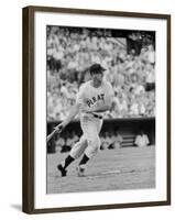 Pittsburgh Pirates' First Baseman Dale Long in Action-null-Framed Premium Photographic Print