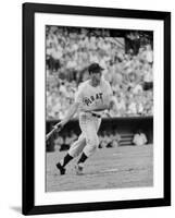 Pittsburgh Pirates' First Baseman Dale Long in Action-null-Framed Premium Photographic Print