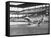 Pittsburgh Player Sliding to Home Plate before St. Louis Cardinal Catcher Gets the Ball-Joe Scherschel-Framed Stretched Canvas