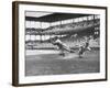 Pittsburgh Player Sliding to Home Plate before St. Louis Cardinal Catcher Gets the Ball-Joe Scherschel-Framed Premium Photographic Print