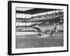 Pittsburgh Player Sliding to Home Plate before St. Louis Cardinal Catcher Gets the Ball-Joe Scherschel-Framed Premium Photographic Print