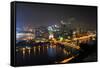 Pittsburgh's Skyline at Night Viewed from the Duquesne Incline-Gino Santa Maria-Framed Stretched Canvas