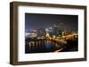 Pittsburgh's Skyline at Night Viewed from the Duquesne Incline-Gino Santa Maria-Framed Photographic Print