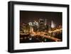 Pittsburgh's Skyline at Night-Zigi-Framed Photographic Print