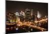 Pittsburgh's Skyline at Night-Zigi-Mounted Photographic Print